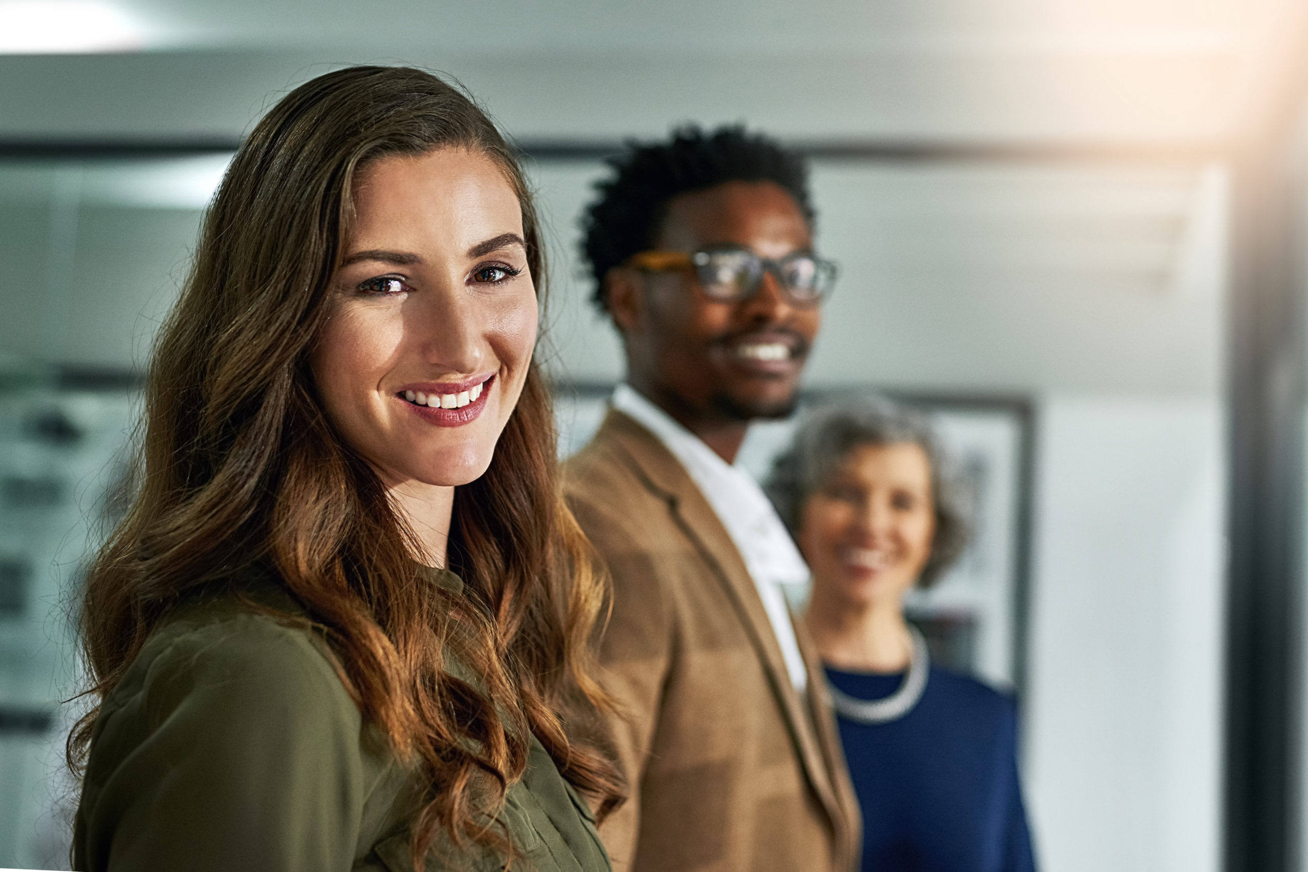 group of businesspeople standing