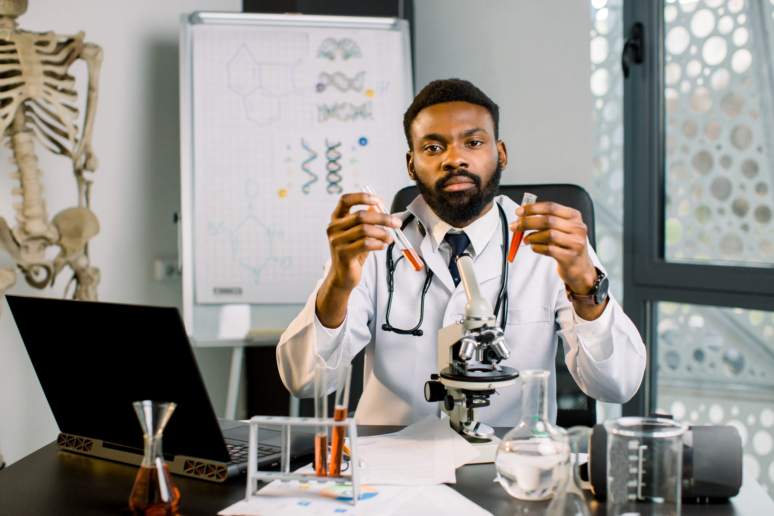 African-american man scientist