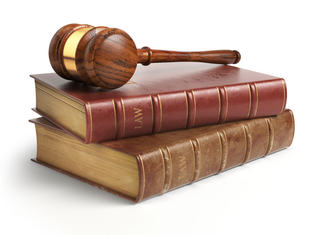 Gavel and lawyer books