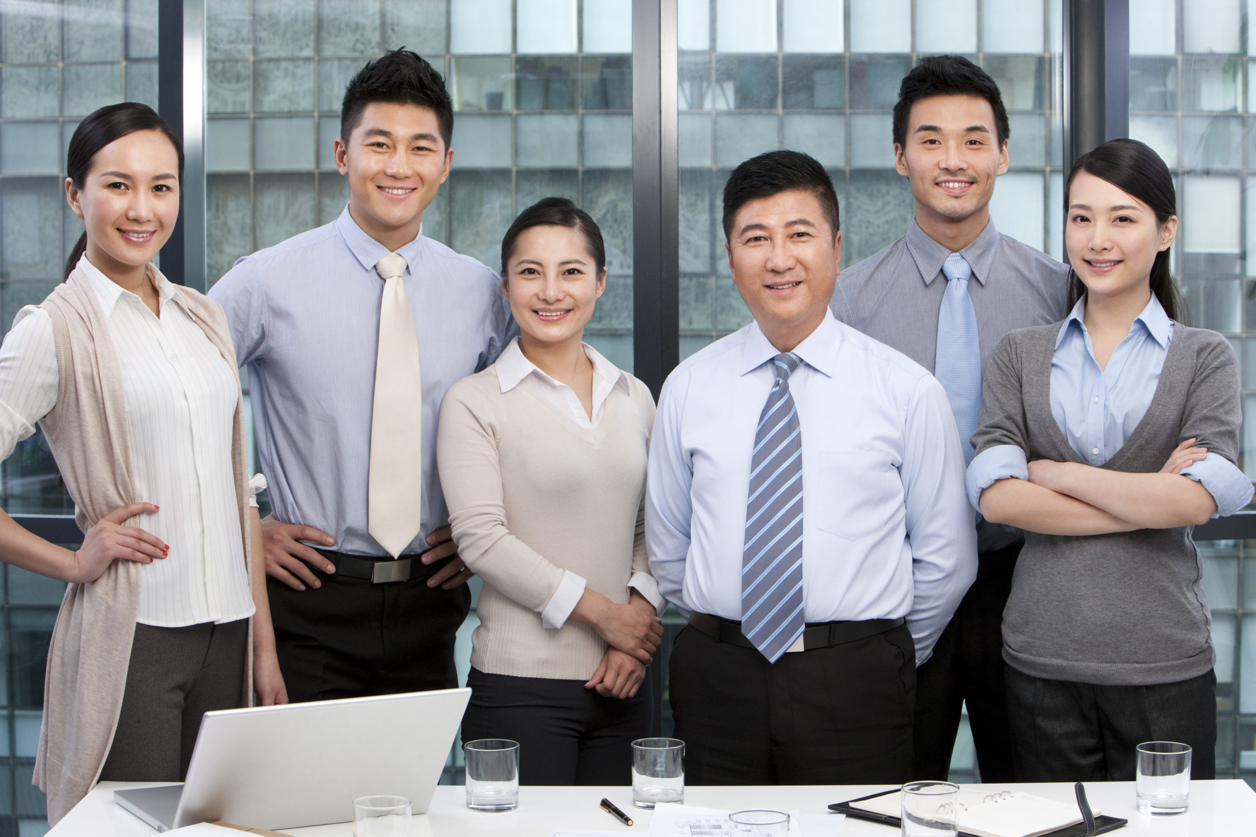 Portrait of Chinese business team