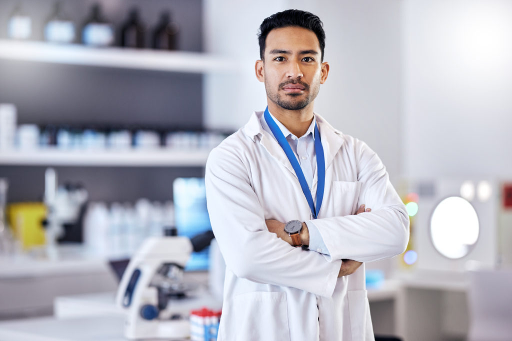 Scientist-man-and-arms